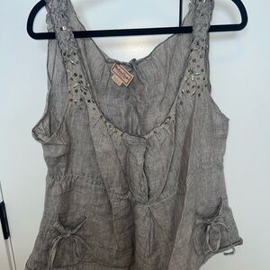Marlboro Classics Gray Tank Top with Sequins